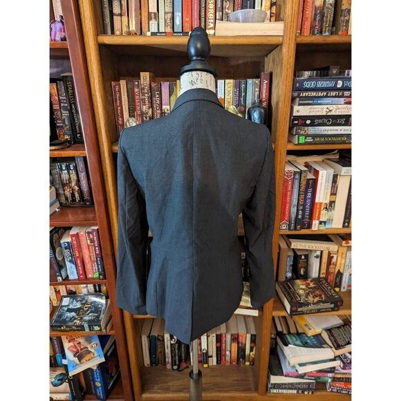 CALVIN Klein grey stretch blazer one button sz p nwt - Picture 3 of 9